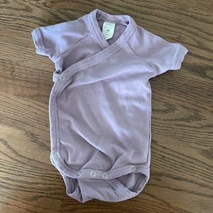 Kate Quinn 3-6m lavender onesie.